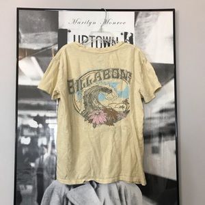 Billabong Light Yellow Vintage Logo Tee